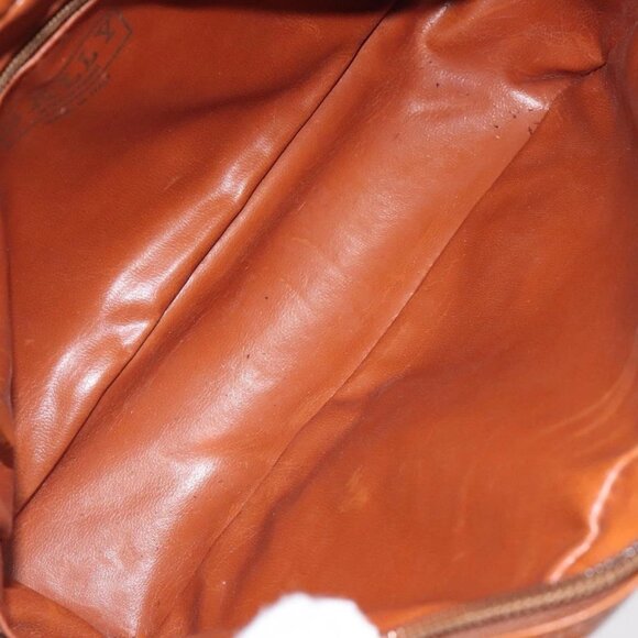 BALLY Shoulder Bag PVC Leather Brown Gold Auth - Picture 13 of 16